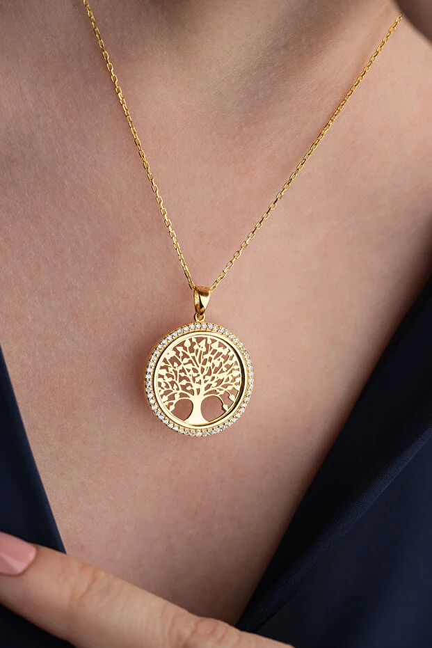 925 Ayar Gümüş Hayat Ağacı Kolye